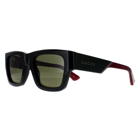 Gucci Square Herren Schwarz mit Grün und Rot Grün GG1668S - Image 2