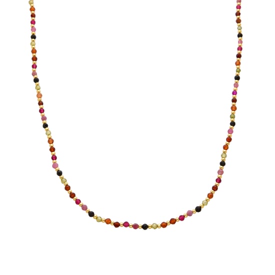 Luxenter Multicolor Kristall-Halskette aus 18K Gelbgold - Irfoa - Image 1