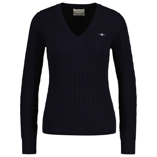 Gant Stretch Cotton Cable V-Neck Strickpullover - Image 1