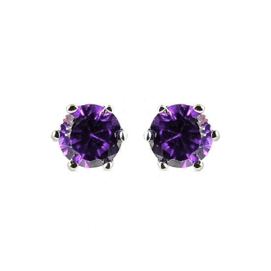 Luxenter, Ohrringe aus 925er Sterlingsilber und rhodiniertem Amethyst-Zirkonia - Image 1