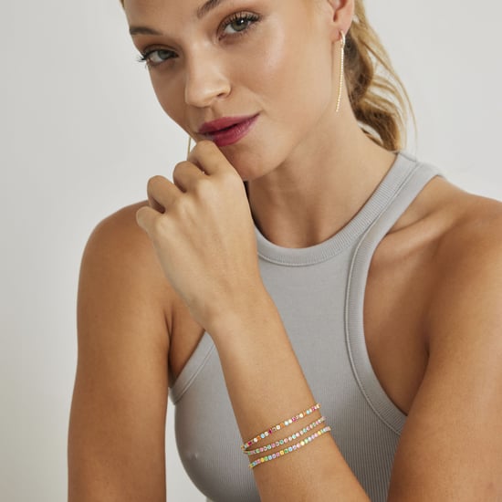 Luxenter 925 Sterling Silber Armband mit mehrfarbigen Zirkonia in 18K Gelbgold - Tahu - Image 5