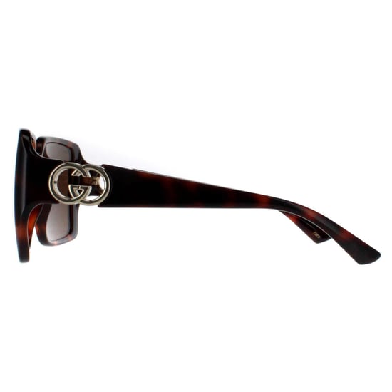 Gucci Square Womens Dark Havanna mit Gold dunkelbraun GG1692S - Image 3