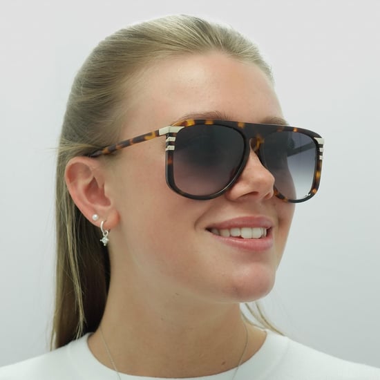 Chloe Aviator Damen Glänzend Medium Havanna Grau Gradient CH0104S - Image 5