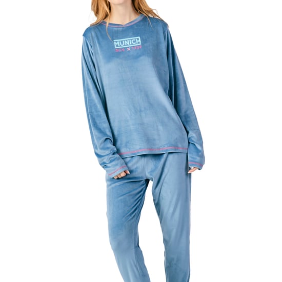 Winter-Pyjama mit langen Ärmeln aus Samt MU5 für Damen - Image 2
