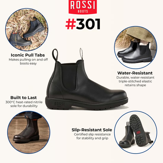 Rossi 301 Endura Chelsea-Stiefel aus schwarzem Leder - Image 2