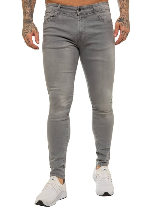 Enzo Herren Skinny Super Stretch Denim Jeans - Image 3