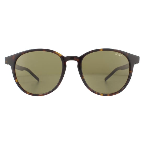 Hugo by Hugo Boss Runde Herren Havanna Grün Sonnenbrille - Image 1