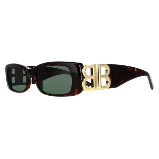 Balenciaga Rechteck Womens Dark Havana Grün BB0096S - Image 2