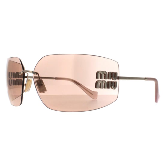 Miu Miu MU54YS ZVN20F Blassgold rosa Spiegel-Sonnenbrille - Image 2