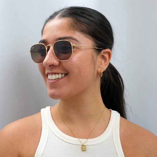 Ray-Ban Square Unisex Poliertes Gold Braun Gradient Sechseckig RB3548N - Image 6