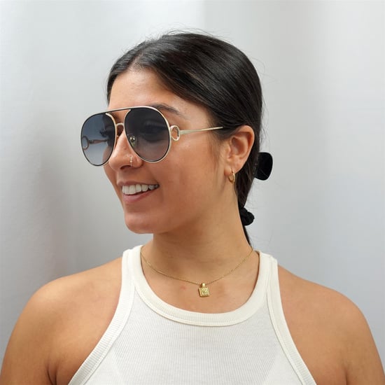 Chloe Aviator Damen Gold Schwarz Grau Gradient CH0145S - Image 6