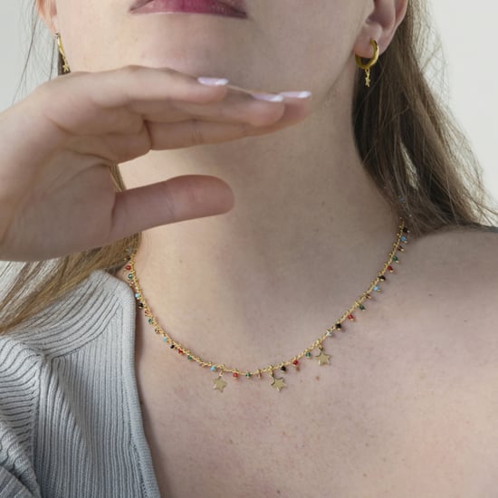 Luxenter Halskette aus 925er Sterlingsilber mit mehrfarbigem Hydrothermalquarz in 18K Gelbgold - Beos - Image 4