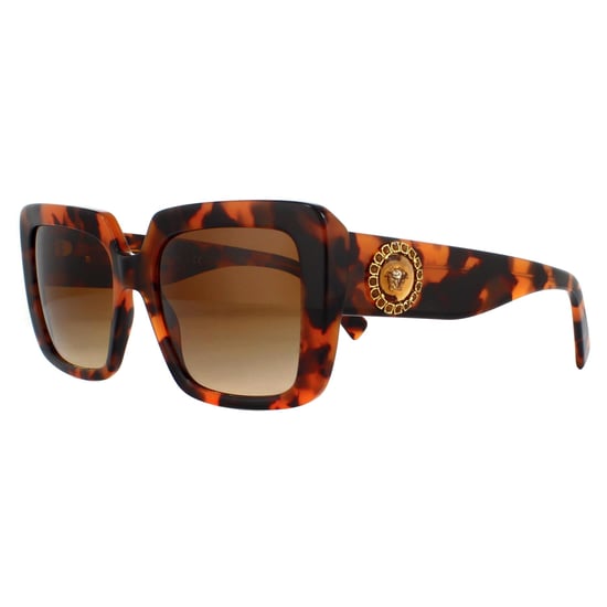 Versace Square Womens Havanna Braun Gradient Sonnenbrille - Image 2