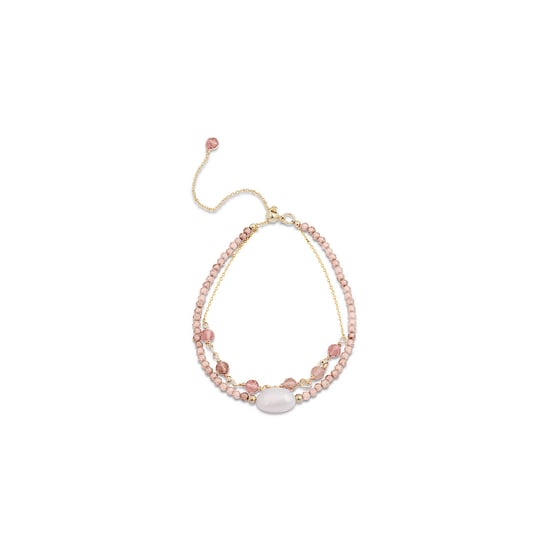Luxenter-Armband, Metalllegierung Ekhao und champagnerfarbene Zirkonia, 18K vergoldet - Image 1
