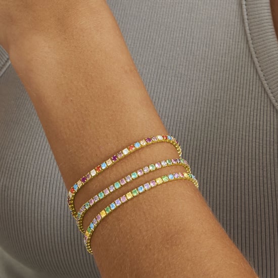 Luxenter 925 Sterling Silber Armband mit mehrfarbigen Zirkonia in 18K Gelbgold - Tahu - Image 3