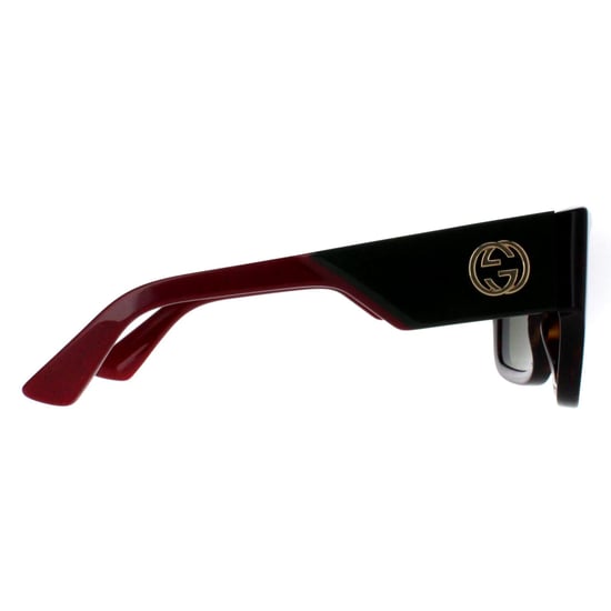 Gucci Square Womens Havanna mit Grün und Rot Grün GG1663S - Image 4