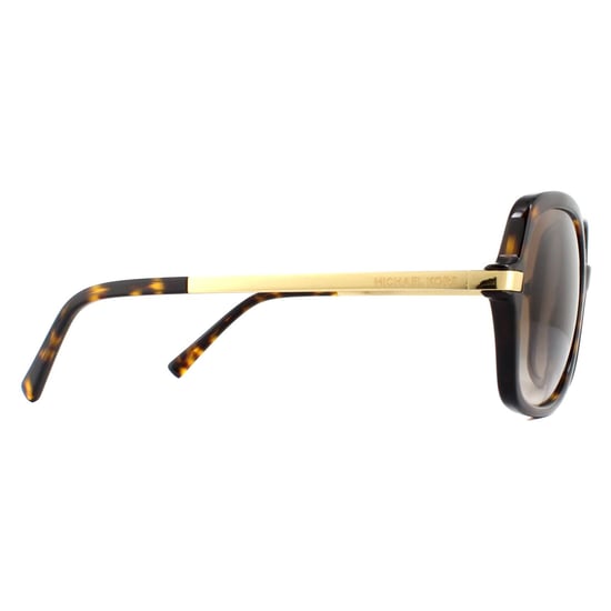 Michael Kors Square Womens Dark Tortoise Gold Braun Gradient Sonnenbrille - Image 4