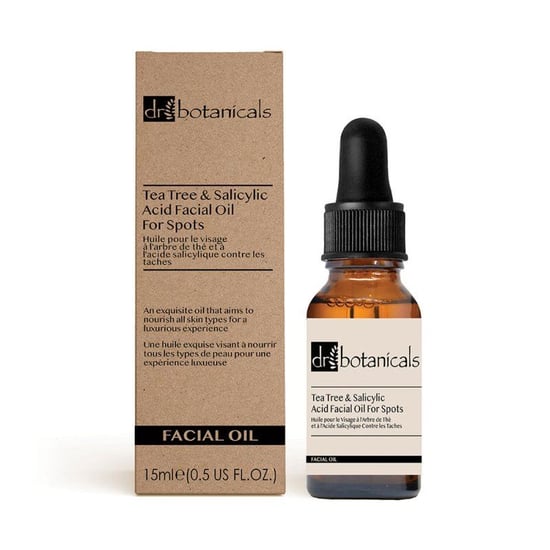 Dr Botanicals Eukalyptus, Teebaum & Salicylsäure Gesichtsöl für Flecken 15ml - Image 1