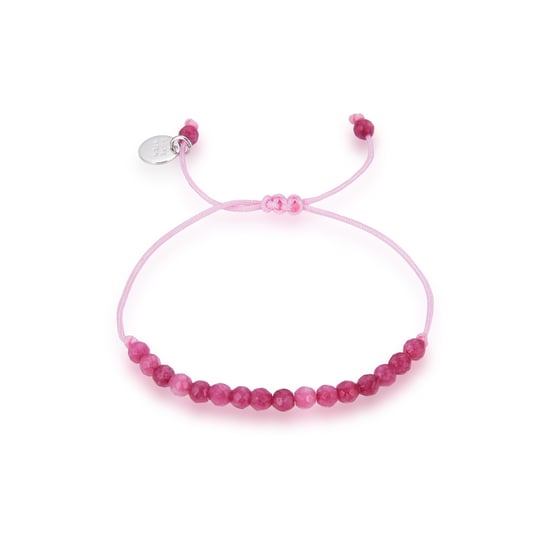 Luxenter 925 Sterling Silber Armreif mit rhodinierter Fuchsia Jade - Aquisa - Image 1