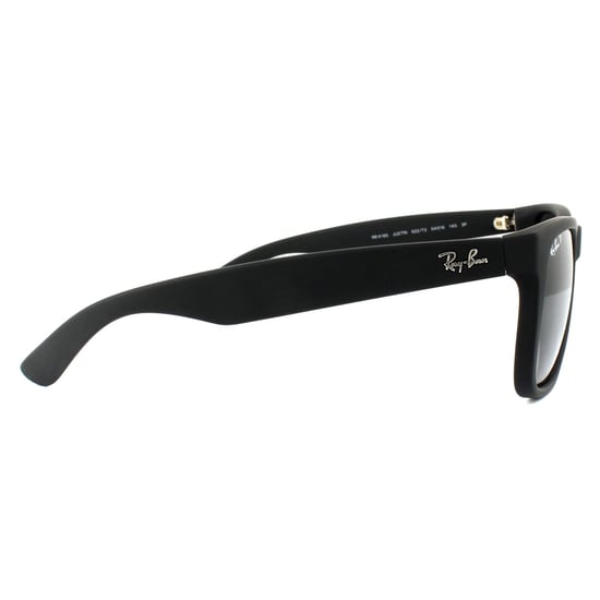 Ray-Ban Sonnenbrille Justin 4165 622/T3 Schwarzer Gummi Grau Gradient Polarisiert - Image 4
