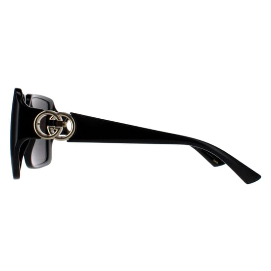 Gucci Square Womens Schwarz mit Gold Grau GG1692S - Image 3