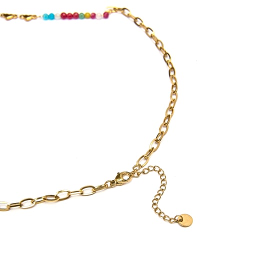 Luxenter Multicolor Kristall-Halskette aus 18K Gelbgold - Targey - Image 5