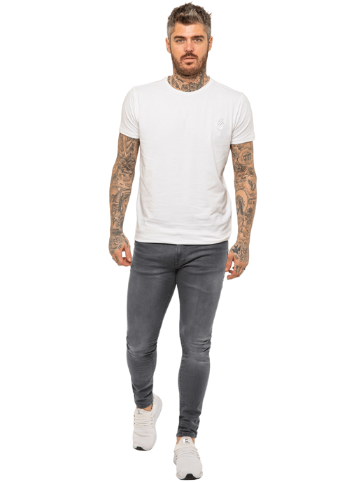 Enzo Herren Skinny Super Stretch Denim Jeans - Image 4