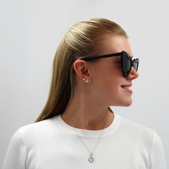 Saint Laurent Cat Eye Damen Schwarz Grau Sonnenbrille - Image 6