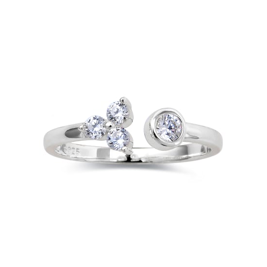 Luxenter Ring, 925er Sterlingsilber mit Lialt und glänzenden Zirkonen, rhodiniert - Image 6