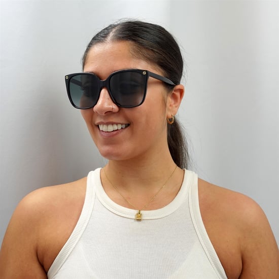 Gucci Square Womens Schwarz Grau Gradient Sonnenbrille - Image 6