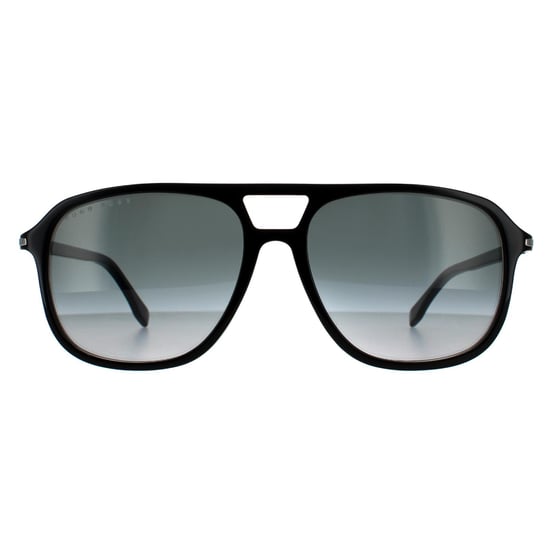 Hugo Boss Aviator Mens Shiny Schwarz Grau Gradient 90041091 - Image 1