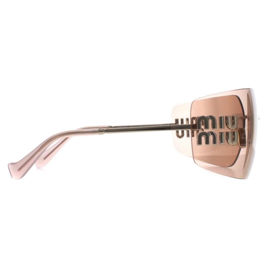 Miu Miu MU54YS ZVN20F Blassgold rosa Spiegel-Sonnenbrille - Image 4