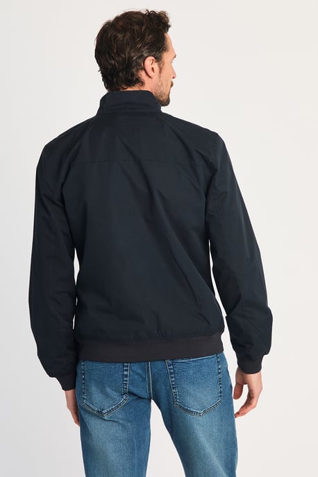 Navy Funnel Neck Harrington Jacket - Image 2