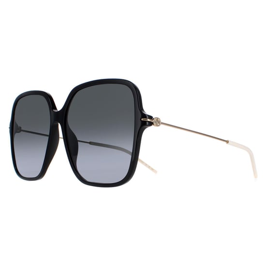 Gucci Square Womens Glänzend Schwarz und Gold Grau Gradient GG1267S - Image 2