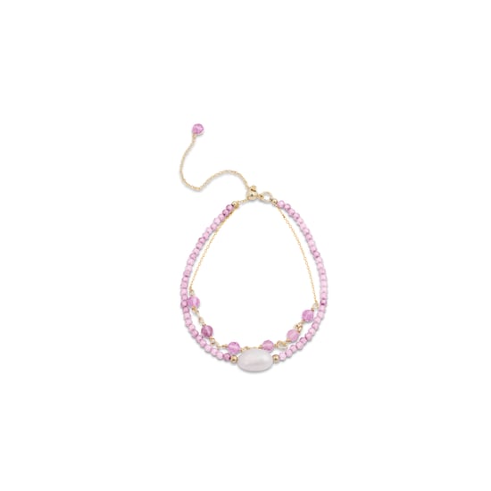 Luxenter-Armband, Metalllegierung Ekhao und rosa Turmalin 18K vergoldet - Image 1