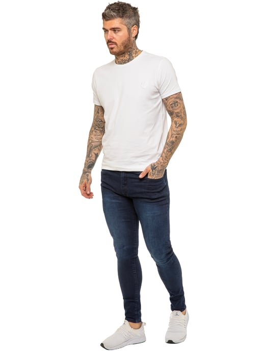 Enzo Herren Skinny Super Stretch Denim Jeans - Image 4