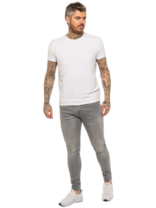 Enzo Herren Skinny Super Stretch Denim Jeans - Image 4