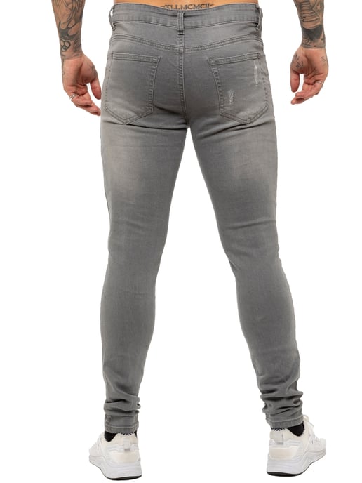 Enzo Herren Skinny Ripped Jeans - Image 4