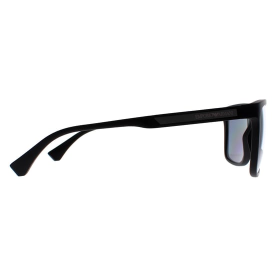 Emporio Armani Rechteckige Herren Gummi Schwarz Grau Polarisiert EA4047 - Image 4