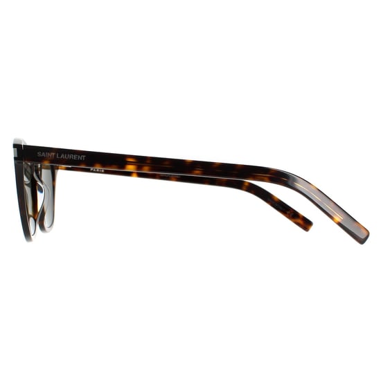 Saint Laurent Quadratische Unisex-Sonnenbrille dunkel Havanna Grau SL 28 SLIM - Image 3