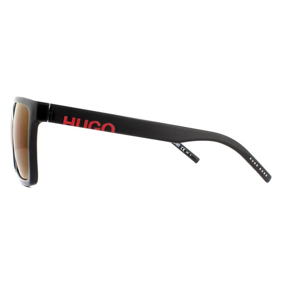 Hugo von Hugo Boss Square Mens Black Red Sunglasses - Image 3