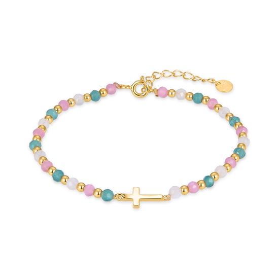 Luxenter 925 Sterling Silber Armband mit mehrfarbigem Kristall in 18K Gelbgold - Liwa - Image 1