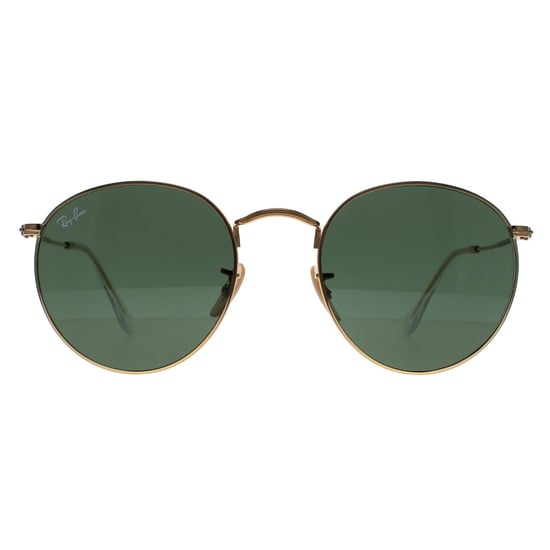 Lunettes De Soleil Ray-Ban Rond En Métal 3447 001 Or Vert 50mm - Image 1