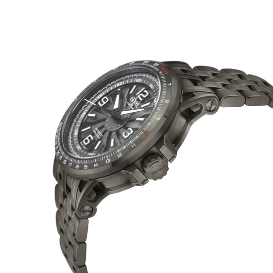Gevril Herren Wind Master 316L Gun Metal Gehäuse, IPGUN Top Ring, Cool Gray Dial, IPGUN- 316L Edelstahlarmband Uhr. - Image 3