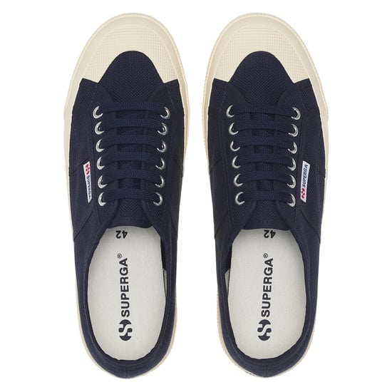 Superga - Herren/Damen Unisex Sneaker "2390 Military" (Marineblau/Naturweiß) - Image 3