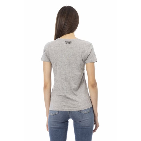 Graues T-Shirt mit Kurzarm und Grafik - Image 3
