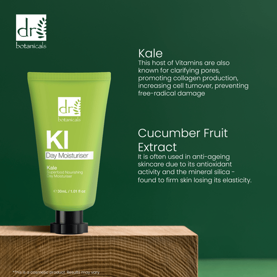 Dr. Botanicals Grünkohl-Superfood-Tagescreme, nährend und Anti-Aging, 30 ml - Image 3