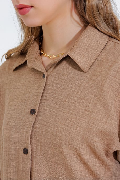 Leinenmischung Langarmshirt und Hosen-Set - Image 4