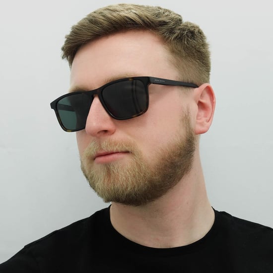 Hugo Boss Square Mens Dark Havana Green Sonnenbrille - Image 6