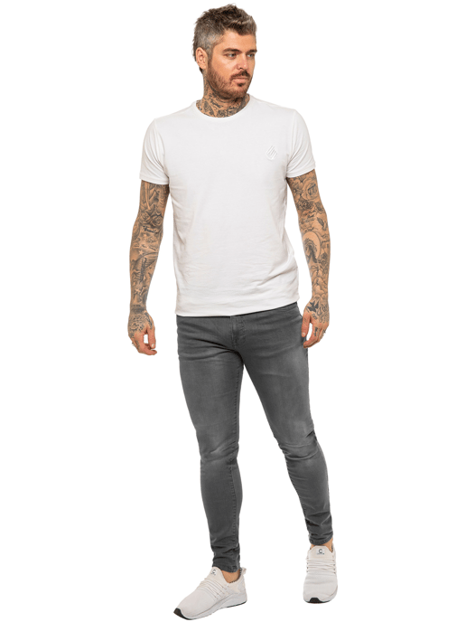 Enzo Herren Skinny Super Stretch Denim Jeans - Image 5